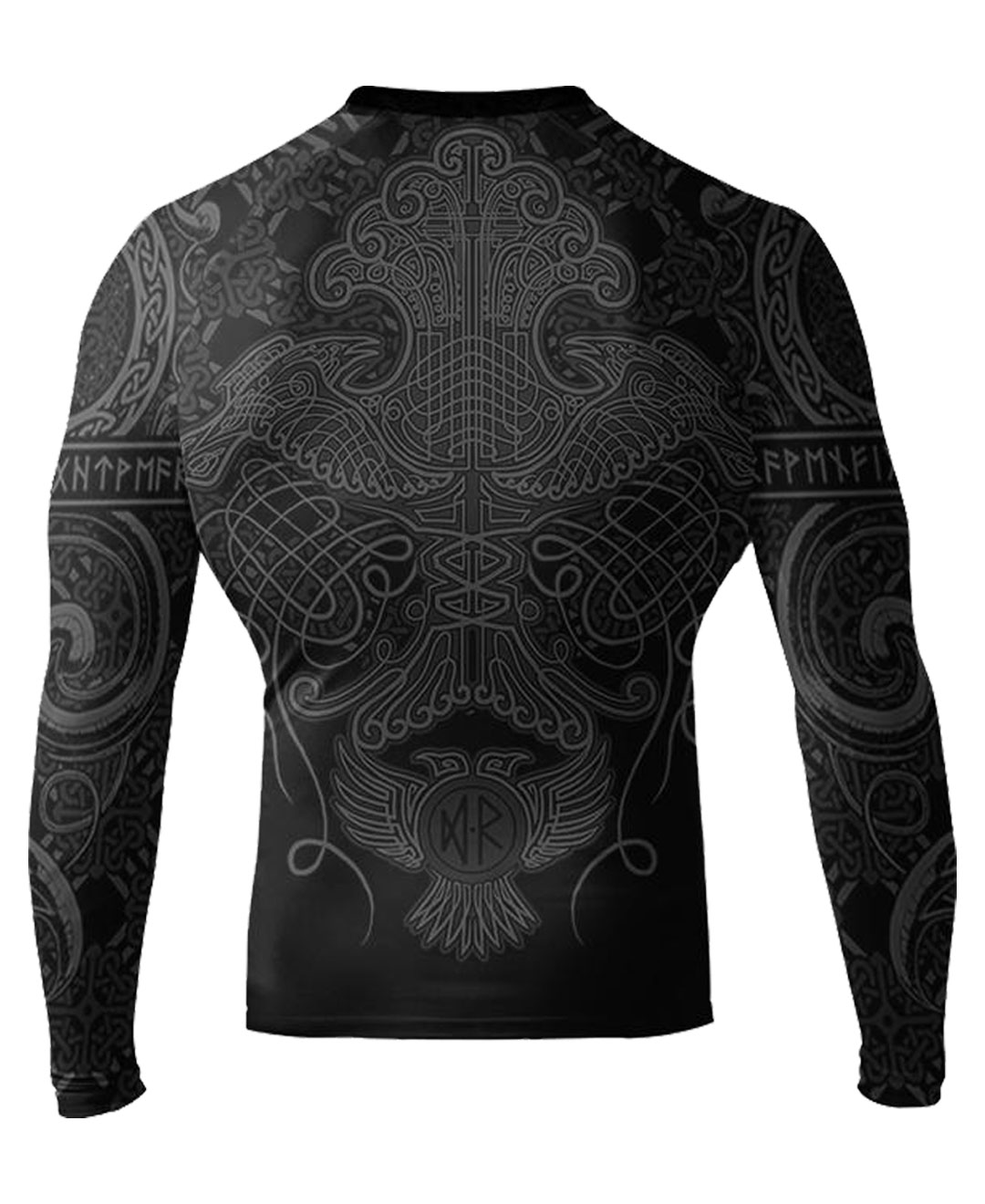 Men's Nordic Black IBJJF Approved MMA Rash Guard Small
